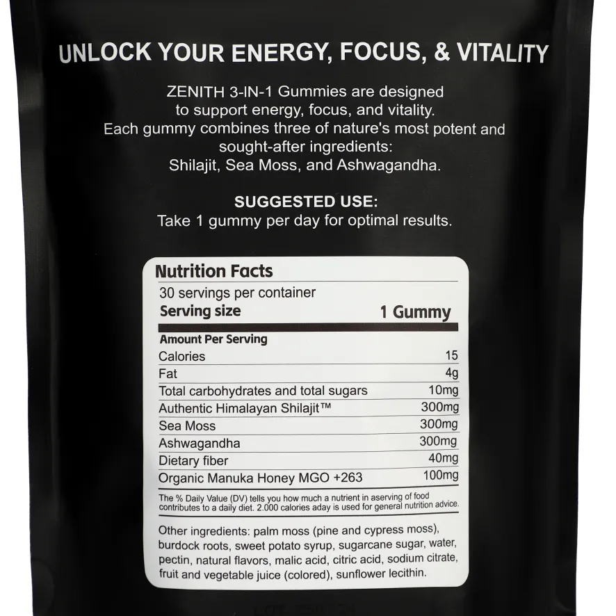 Zenith | 3 in 1 Shilajit Gummies