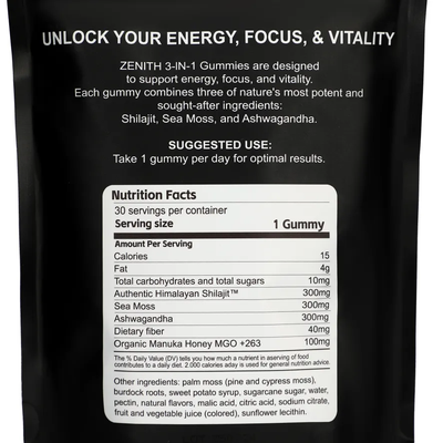 Zenith | 3 in 1 Shilajit Gummies